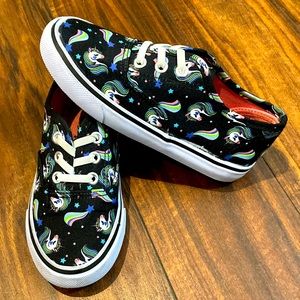 Giggles Unicorn Nights Canvas Shoes Size 12 Toddler Black